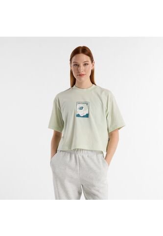 Camisa Tshirt Marca New Balance Relaxed 550 Verde Mujer New Balance