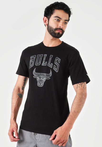 Camiseta Negro New Era Chicago Bulls