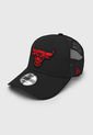 Gorra Negro-Rojo New Era Chicago Bulls de New Era