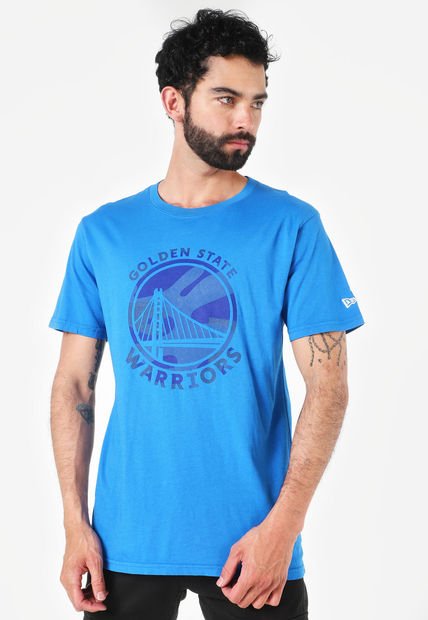 Camiseta Azul-Azul Navy New Era Golden State Warriors