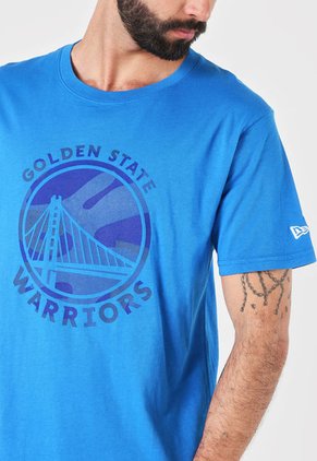 Camiseta Azul-Azul Navy New Era Golden State Warriors