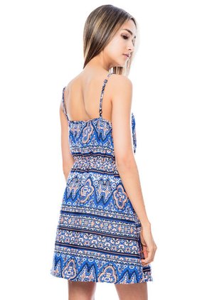 Vestido NEW LOOK Azul Rey-Multicolor