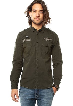 Camisa Verde Militar New Project