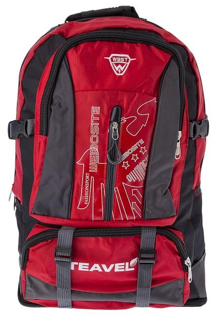 Morral Rojo-Negro-Gris Newbolo 60 Litros