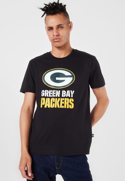 Camiseta Negro-Blanco-Amarillo NFL Green Bay Packers