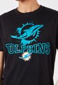 Camiseta Negro-Turquesa NFL Miami Dolphins de NFL