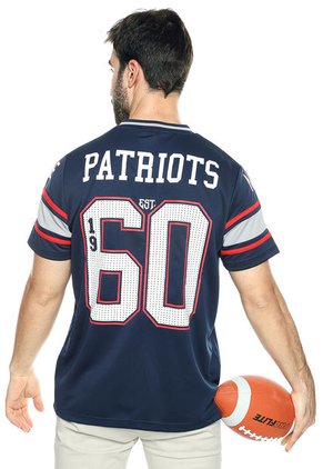 Camiseta Azul-Gris-Rojo NFL