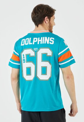 Camiseta Verde-Blanco-Naranja NFL Miami Dolphins