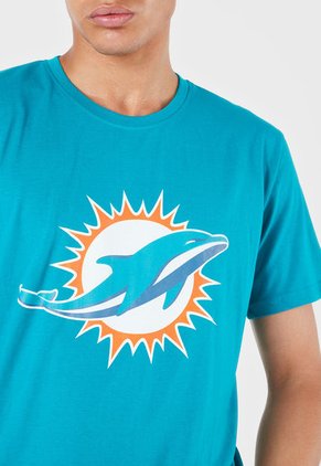 Camiseta Turquesa-Blanco-Naranja NFL Miami Dolphins