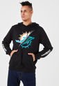 Hoodie Negro-Blanco-Turquesa NFL Miami Dolphins de NFL