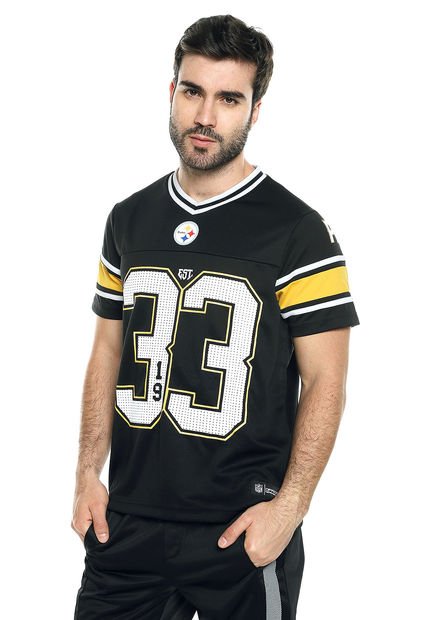Camiseta Negro-Amarillo-Blanco NFL