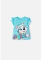 Camiseta De Paw Patrol Manga Corta Turquesa Para Niña 2T A 6T 4T de Nickelodeon