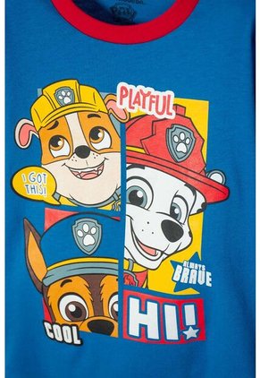 Pijama De Paw Patrol Con Pantalón Largo Azul Y Rojo Para Niño 2T A 6T 2T