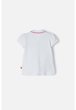 Camiseta De Paw Patrol Blanca Tipo Polo Para Niña 2T A 5T 4T