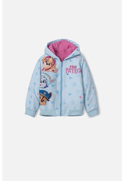 Chaqueta De Paw Patrol Azul Claro Con Capucha Para Niña 2T A 5T 5T