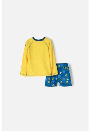 Conjunto De Baño De Paw Patrol Amarillo Y Azul Manga Larga Para Niño 2T A 5T 3T