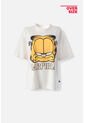 Camiseta De Garfield Oversized Fit Para Mujer M de Nickelodeon