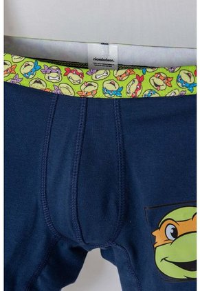 Pack X2 Boxer De Las Tortugas Ninja Azul Oscuro Y Blanco Para Niño 12