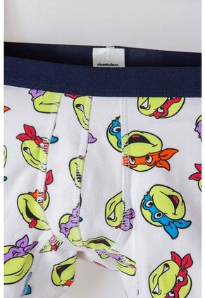 Pack X2 Boxer De Las Tortugas Ninja Azul Oscuro Y Blanco Para Niño 12