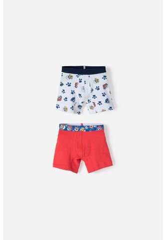 Pack X2 Boxer De Paw Patrol Rojo Y Blanco Para Niño 2T A 6T 2T Nickelodeon