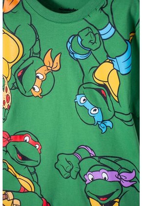Camiseta De Las Tortugas Ninja Manga Corta Verde Para Niño 12