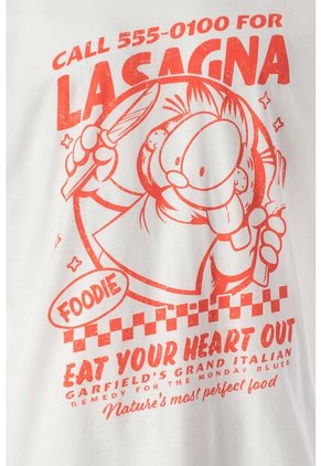 Camiseta De Garfield Regular Fit Para Hombre M