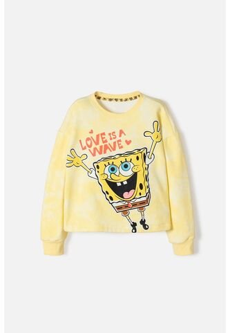 Buzo De Bob Esponja Cerrado Amarillo Para Niña 8 Nickelodeon