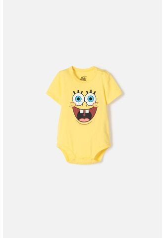Body De Bob Esponja Amarillo Para Bebé Niño 12-18 Nickelodeon