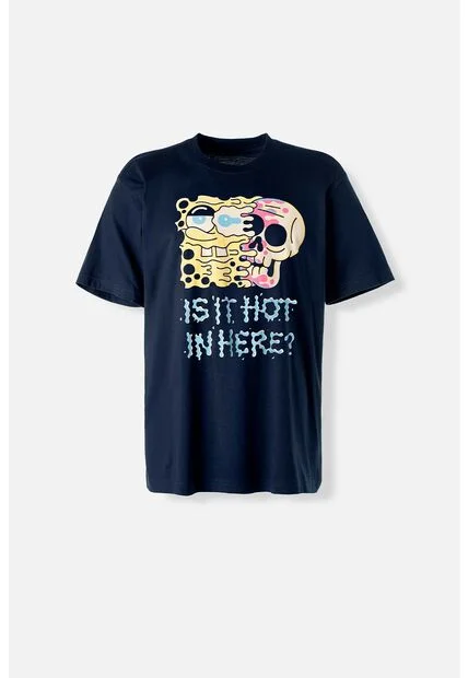 Camiseta De Bob Esponja Oversized Fit Para Hombre S