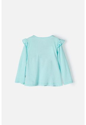Camiseta De Paw Patrol Azul Clara De Manga Larga Para Niña 2T A 5T 3T