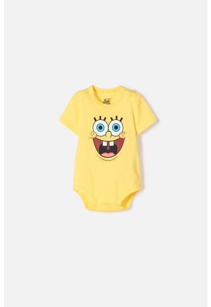 Body De Bob Esponja Amarillo Para Bebé Niño 9-12