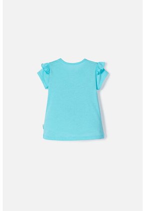 Camiseta De Paw Patrol Manga Corta Turquesa Para Niña 2T A 6T 3T