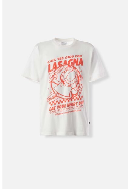 Camiseta De Garfield Regular Fit Para Hombre M