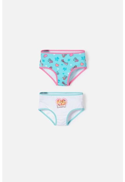 Pack X2 Panties De Paw Patrol Blanco Y Turquesa Para Niña 2T A 6T 3T