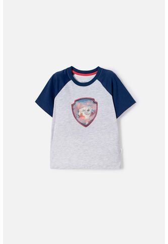 Camiseta De Paw Patrol Manga Corta Gris Para Niño 2T A 6T 3T Nickelodeon