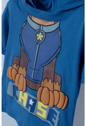 Camiseta De Paw Patrol Azul Manga Corta Para Niño 2T A 5T 3T