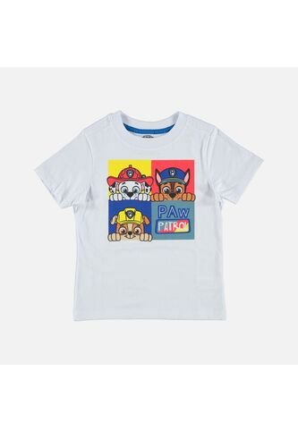 Camiseta De Paw Patrol Estampada Blanca Para Niño De 2T A 5T 4T Nickelodeon