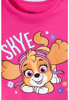Camiseta De Niña, Manga Corta Fucsia De Paw Patrol 4T