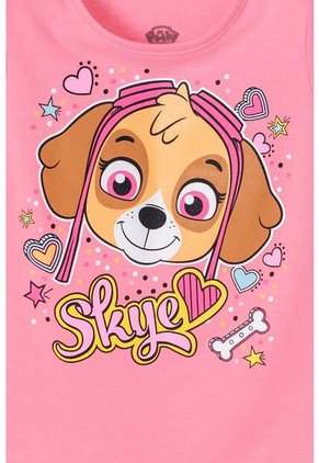 Camiseta De Paw Patrol Rosada Manga Corta Para Niña 2T A 5T 2T