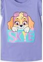 Camiseta De Paw Patrol Manga Corta Lila Para Niña 2T A 5T 2T de Nickelodeon