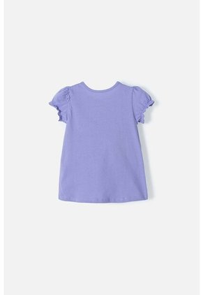 Camiseta De Paw Patrol Manga Corta Lila Para Niña 2T A 5T 4T
