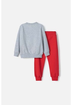 Conjunto De Paw Patrol Rojo Y Gris Jaspe Para Niño 2T A 6T 4T