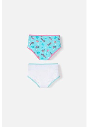 Pack X2 Panties De Paw Patrol Blanco Y Turquesa Para Niña 2T A 6T 2T