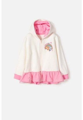 Buzo De Paw Patrol Con Cierre Marfil Y Rosado Para Niña 2T A 6T 5T