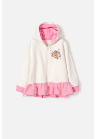 Buzo De Paw Patrol Con Cierre Marfil Y Rosado Para Niña 2T A 6T 3T Nickelodeon