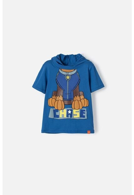 Camiseta De Paw Patrol Azul Manga Corta Para Niño 2T A 5T 5T