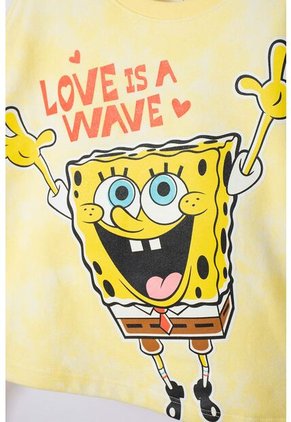 Buzo De Bob Esponja Cerrado Amarillo Para Niña 12