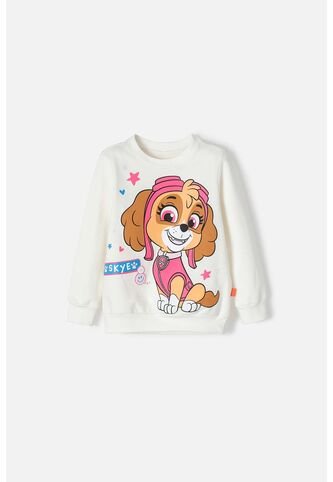 Buzo De Paw Patrol Cerrado Marfil Para Niña 2T A 5T 4T Nickelodeon