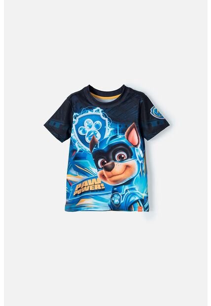 Camiseta De Paw Patrol Azul Manga Corta Para Niño 2T A 5T 2T