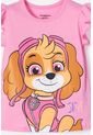Camiseta De Paw Patrol Manga Corta Rosada Para Niña 2T A 6T 5T de Nickelodeon